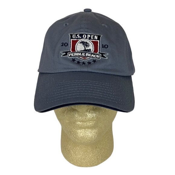 US Open 2010 Pebble Beach USGA Member Golf Hat Cap Blue Canvas Adjustable - Picture 1 of 7